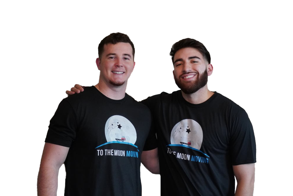 To the Moon Moving owners Keaton and Adam. Two sell looking guys that you can trust for smooth moving experience.