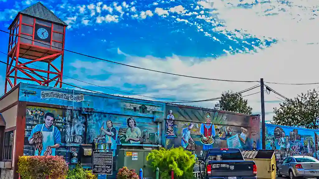 a street view in New Braunfels, TX